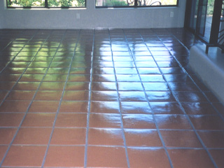 Flooring restored to its original color and shine