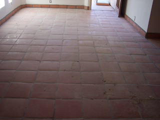 The flooring in Mesa Arizona is dull and faded prior to service